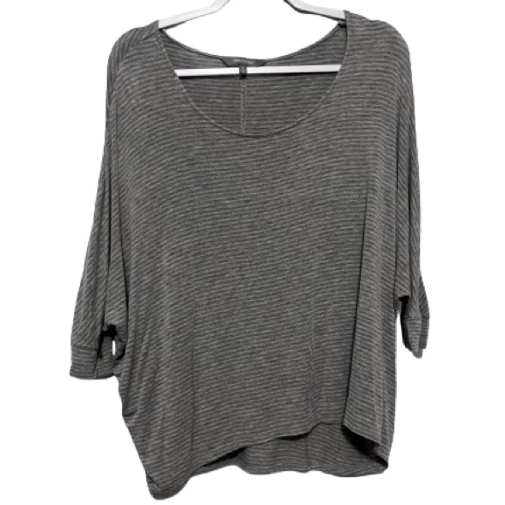 Gray Striped Women's Top